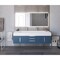 Castello Usa Nile 72" Wall Mounted  Blue Vanity With White Top And  Chrome Handles CB-MC-72BLU-CHR-2053-WH - alternate 6